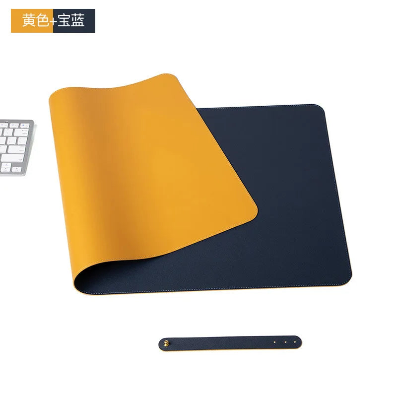 NULOXO PU Leather Desk Mat — Waterproof Office Blotter & Mouse Pad