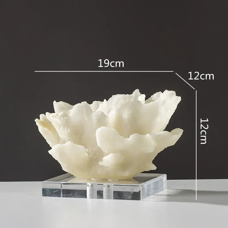 ZIZI FISH Resin Coral Sculpture — Decorative Hollow Crystal Ornament