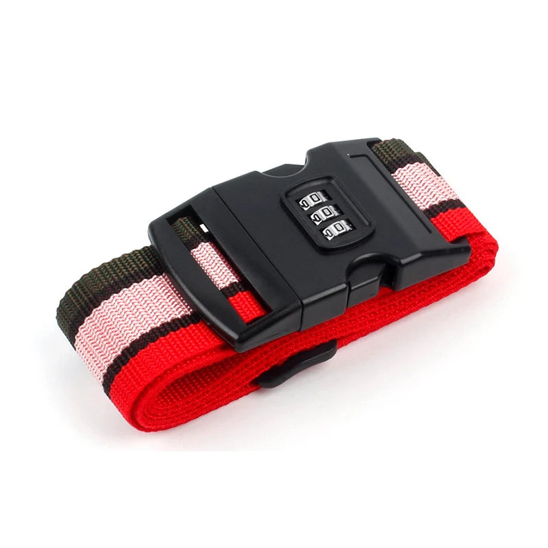 LXHYSJ Adjustable Luggage Strap — Secure Travel Packing Belt with Cipher Lock