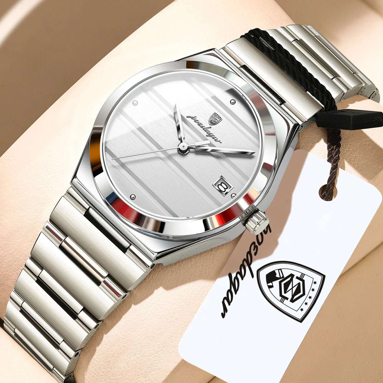 POEDAGAR Elegant Women's Quartz Watch — Stainless Steel Waterproof Wristwatch