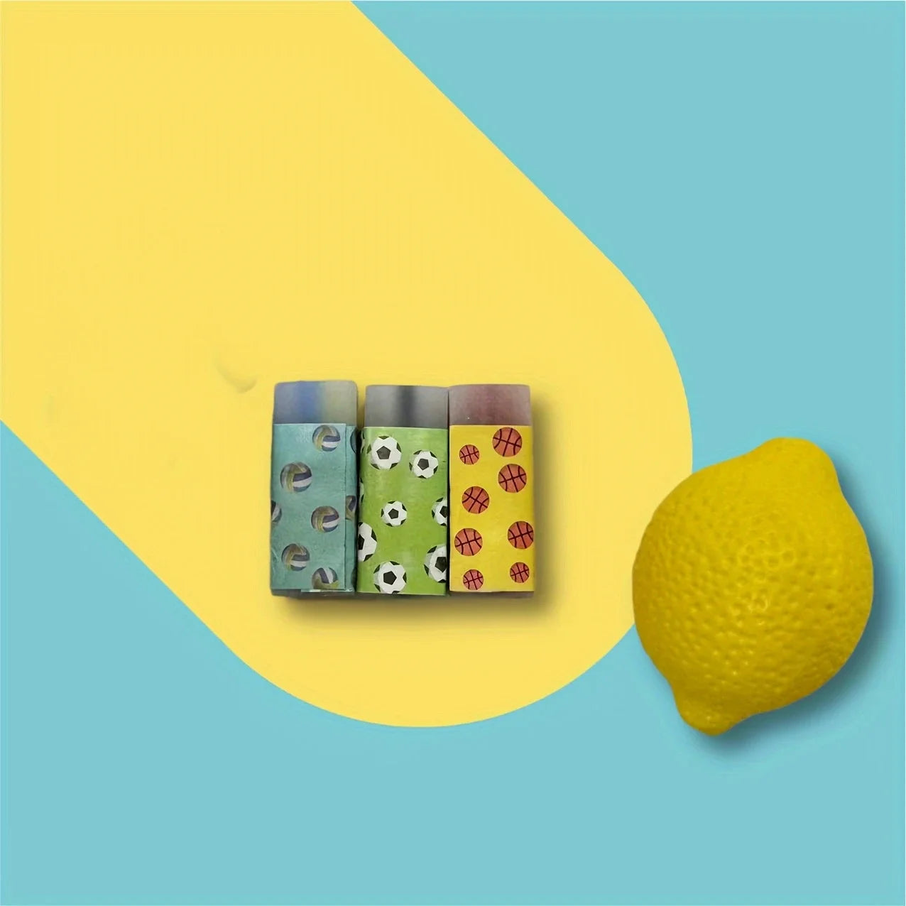 Sport Ball Shaped Erasers — 10-Piece Set for Classroom Rewards