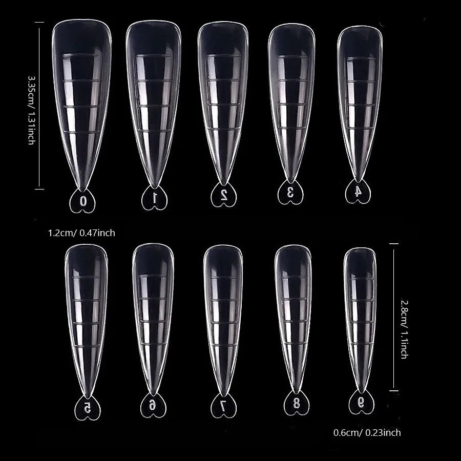 Art lalic Clear Nail Extension Forms — Quick Building Dual Molds, 100 Pieces
