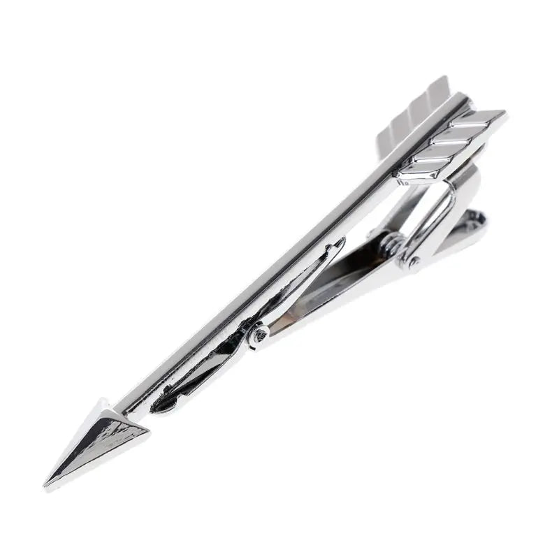 Arrow Design Metal Tie Clip — Elegant Gentleman's Accessory for Formal Wear