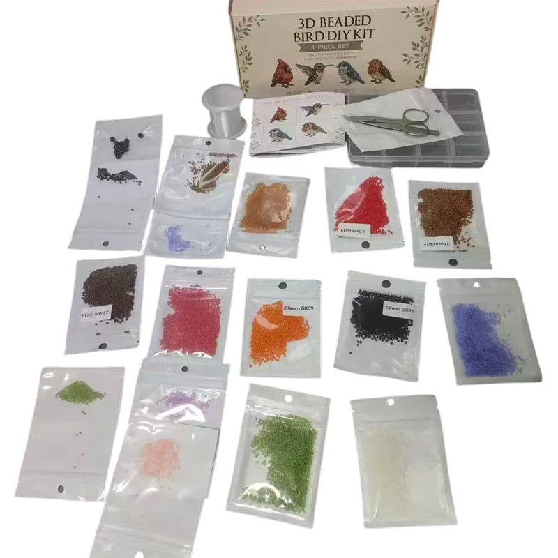 DIY Animal Beading Craft Kit — Handmade 3D Beaded Animal Set with Instructions