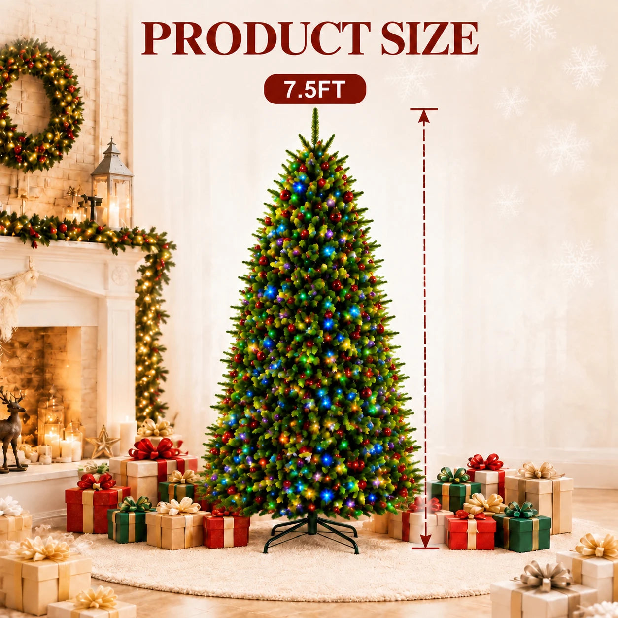 ANIXOL Artificial Christmas Tree — Full Layered Profile for Holiday Decor