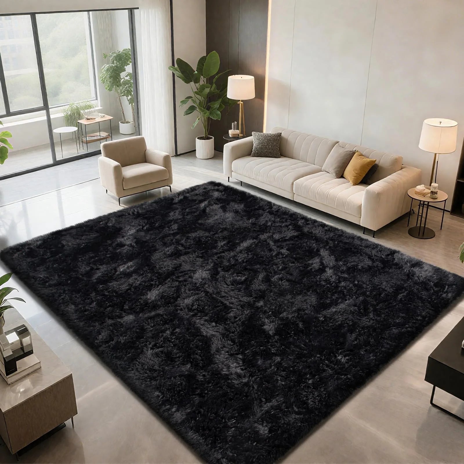 VIKAMA Ultra-Soft Puffy Rug — Plush Floor Mat for Bedroom & Nursery