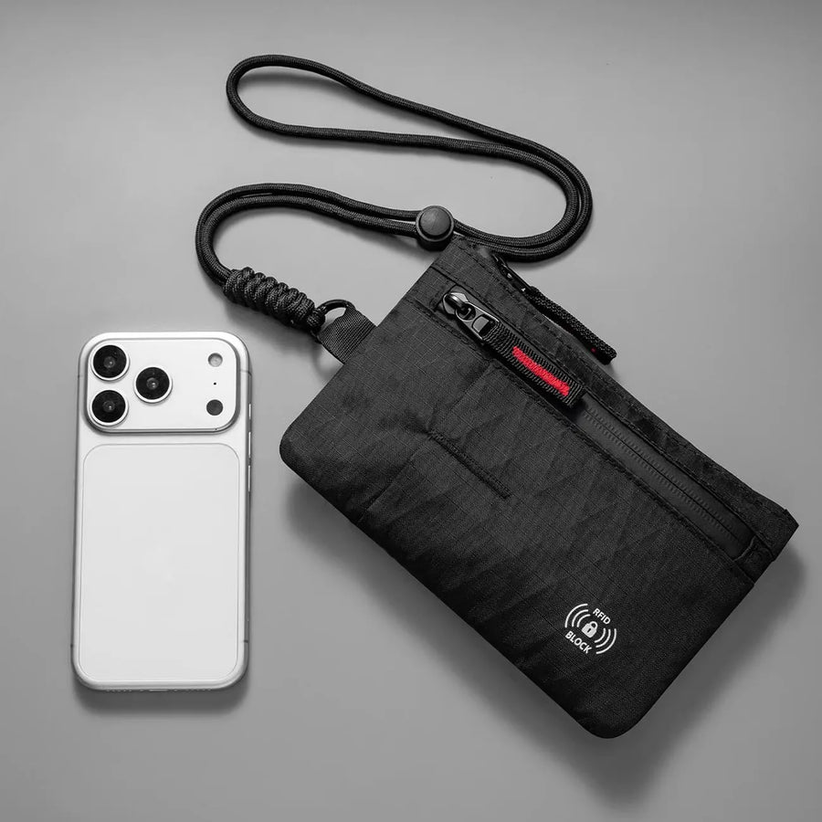 Waterproof RFID Blocking Travel Wallet — Anti-Theft Clutch with Wristband