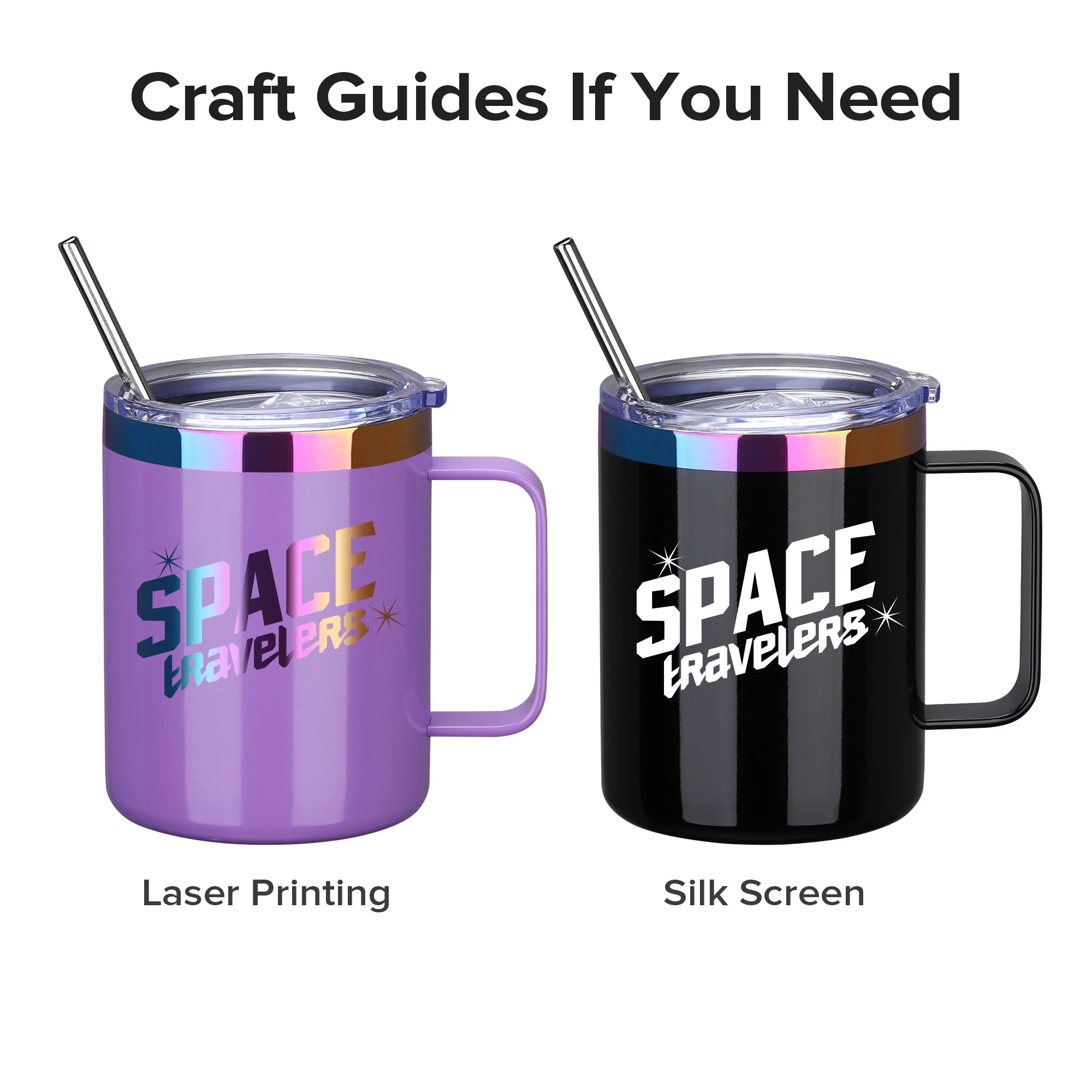 Fastsub Rainbow Coffee Cups — 12 Pack Insulated Stainless Steel Mugs