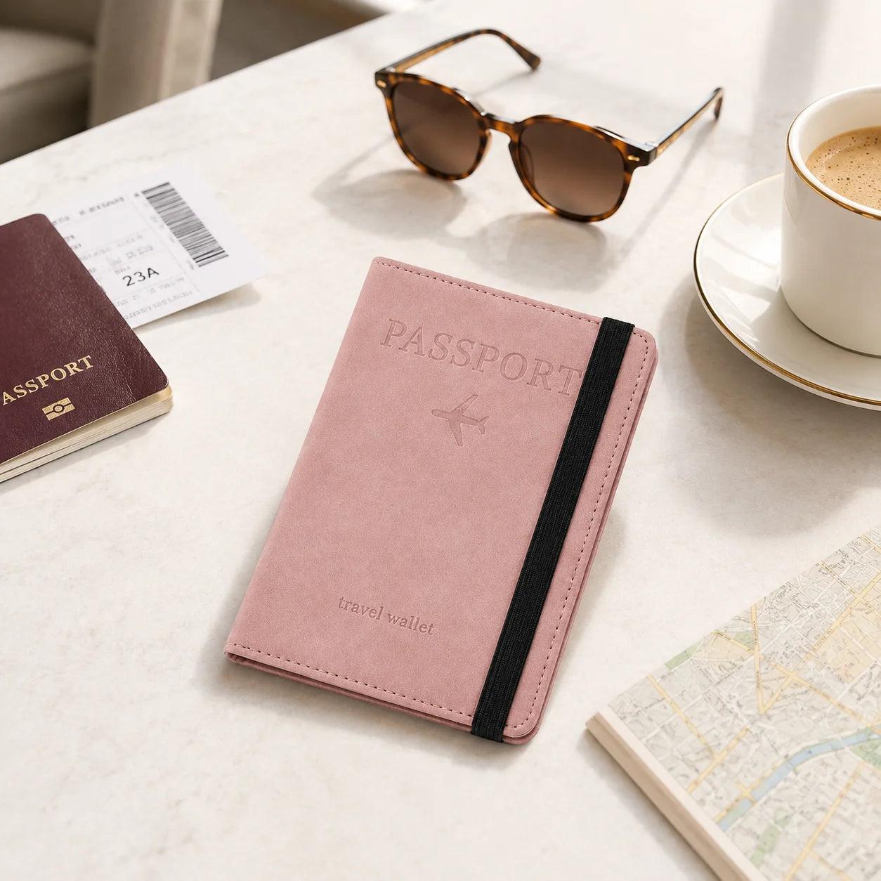 BUYLEMO Travel Passport Holder — Multi-Slot Card Wallet & Organizer