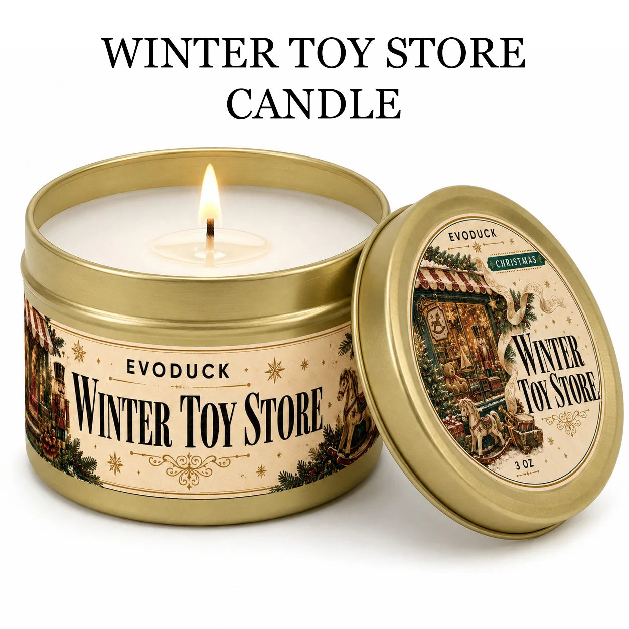EVODUCK Cedar Amber Balsam Candle — Woodsy Pine Scented Holiday Gift