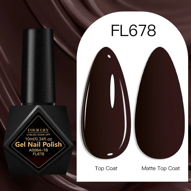 Four Lily Gel Nail Polish — Long Lasting Semi-Permanent Manicure Set