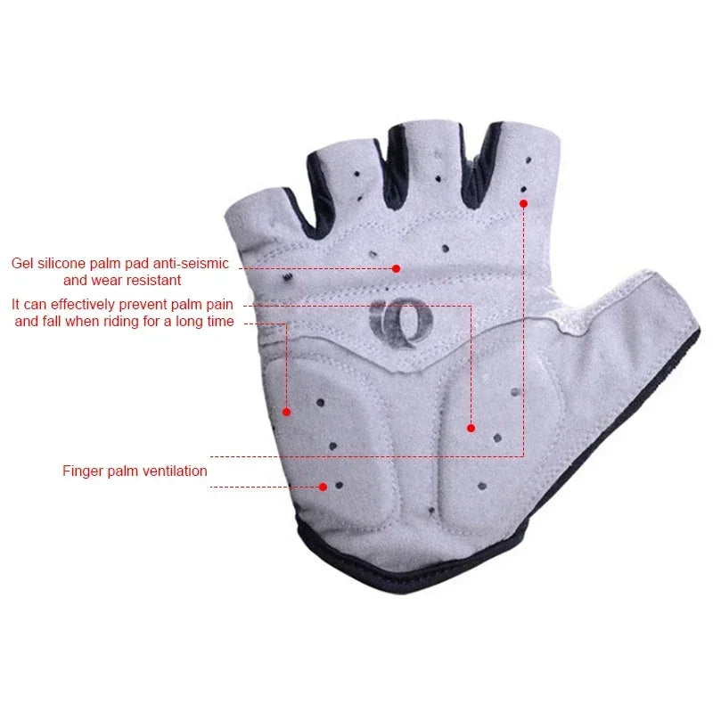 Half Finger Cycling Gloves — Anti-Slip Gel Padding for MTB and Road Bikes