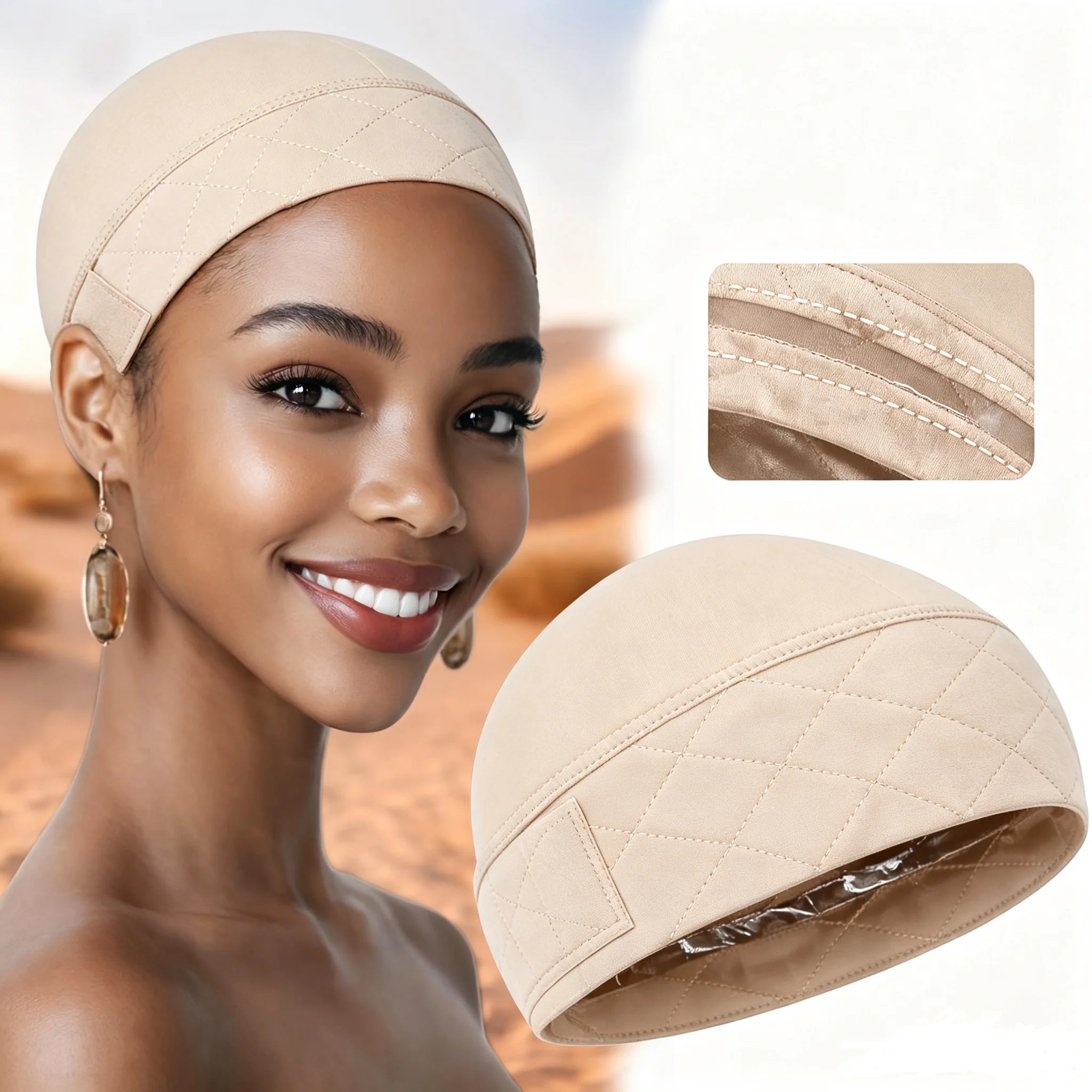 HMHIFI Non-Slip Wig Grip Cap — Adjustable Breathable Under Cap