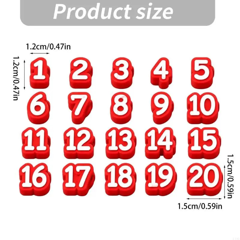 Numbered Pencil Organization Labels — 20 Piece Acrylic Set for Classroom Tracking