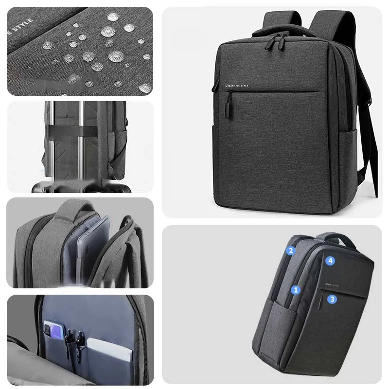 Cingrow Large Capacity Laptop Backpack — Waterproof Travel Bag with Multi-Pockets