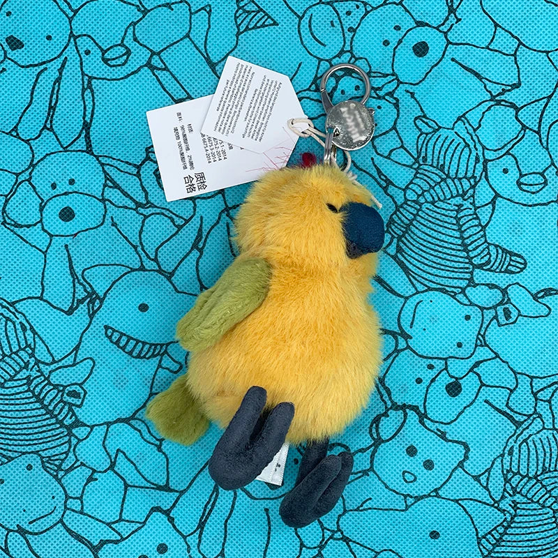 WANGYIXIN Plush Keychain Charm — Cute Marshmallow & Animal Backpack Accessory