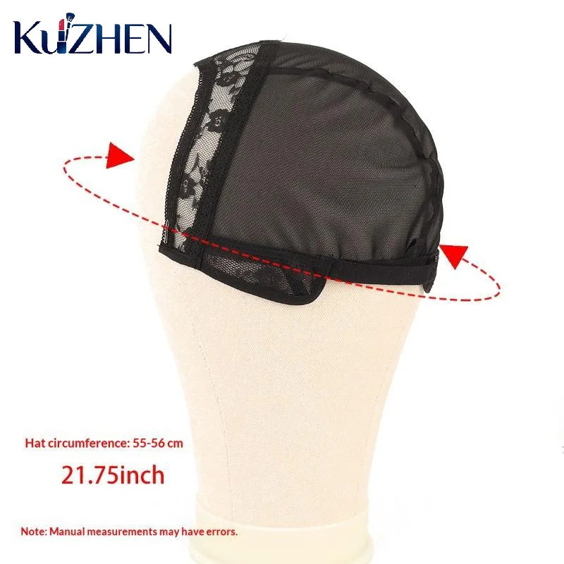 KuZHEN Adjustable Wig Making Cap — Breathable Lace Edge for Custom Hairpieces