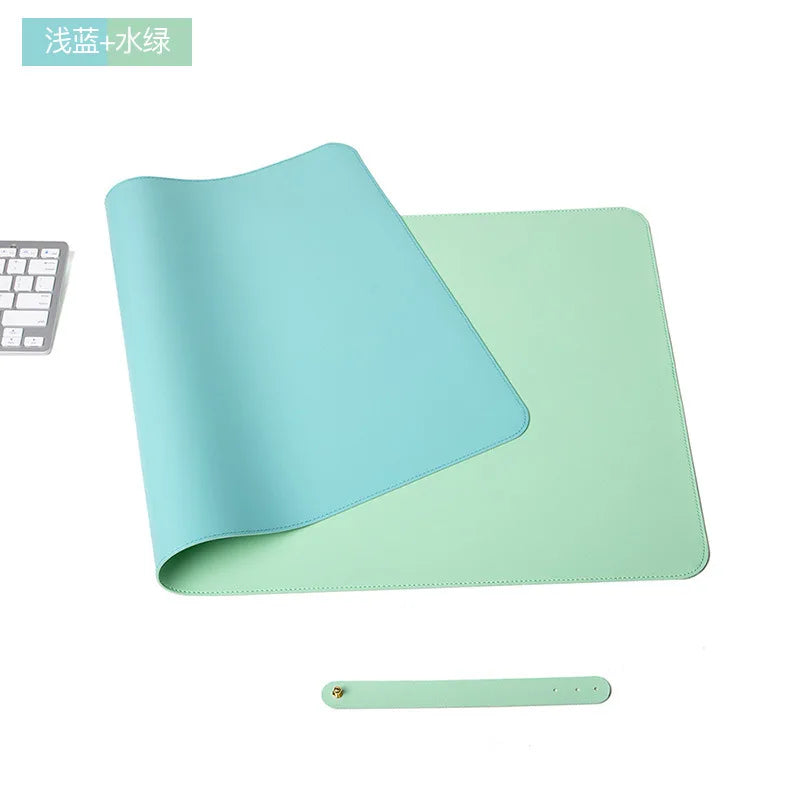 NULOXO PU Leather Desk Mat — Waterproof Office Blotter & Mouse Pad