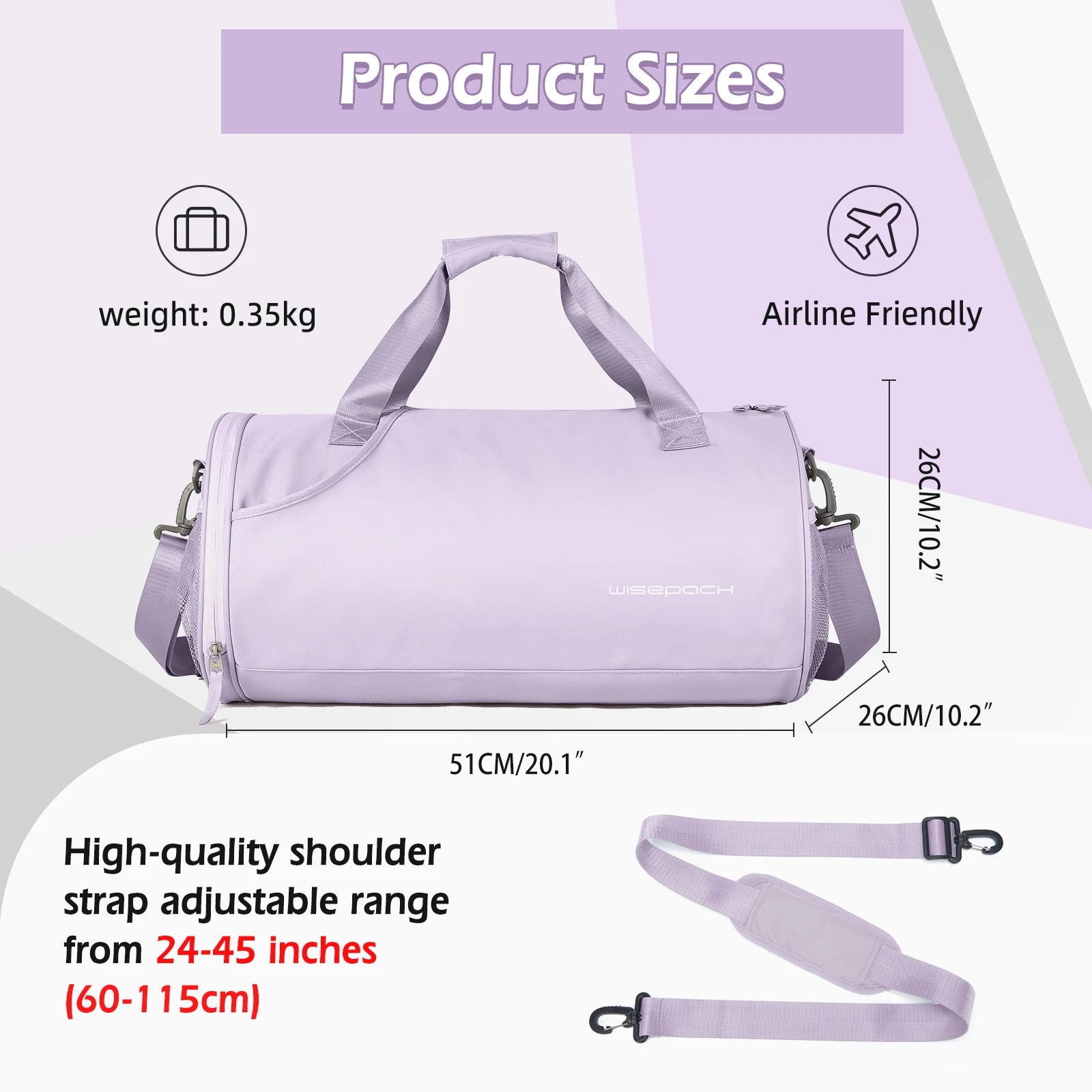 VGCUB Gym Duffel Bag — Waterproof Sports Bag with Shoe Compartment