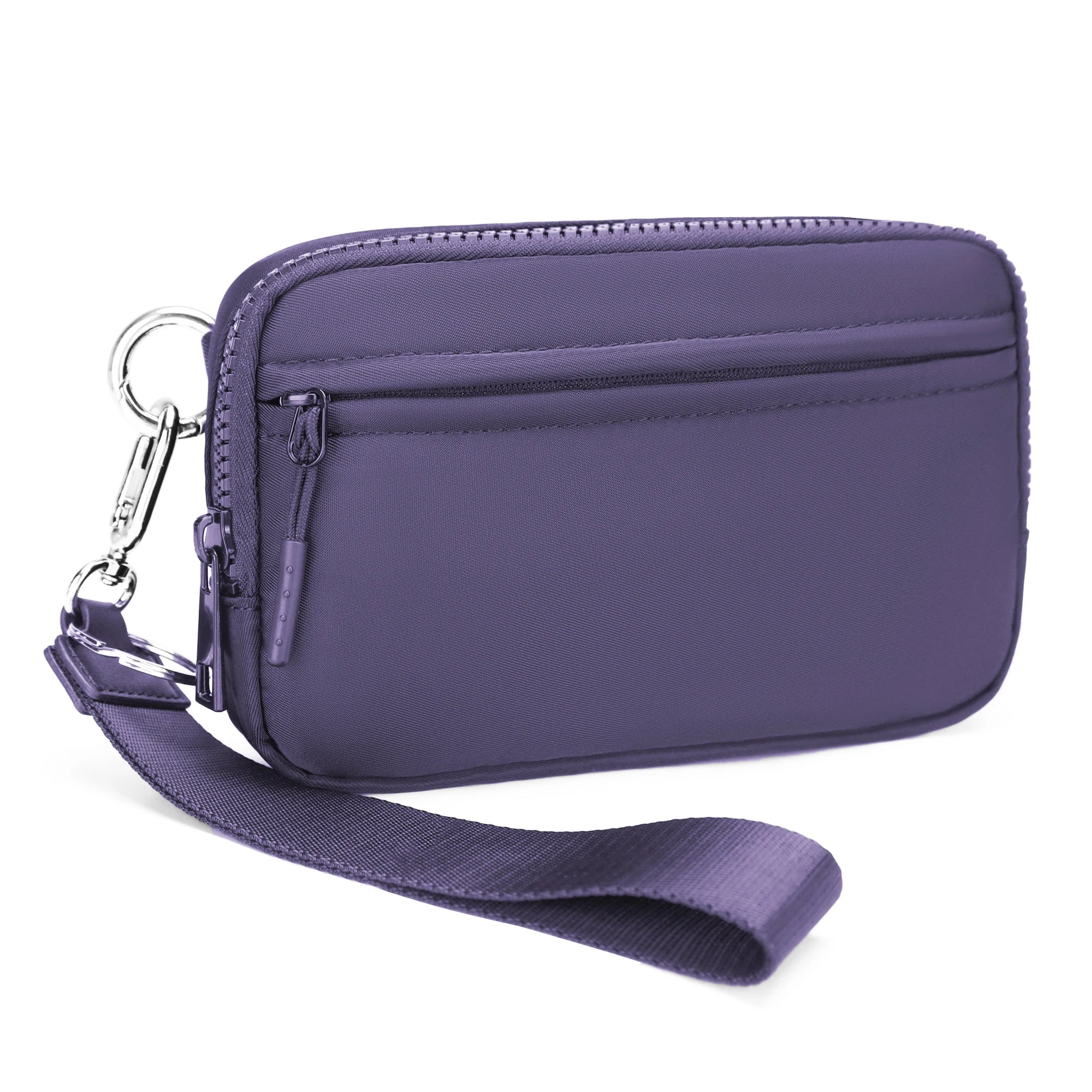 Women's Checkered Zip Around Wallet — Large Capacity Clutch with ID Window