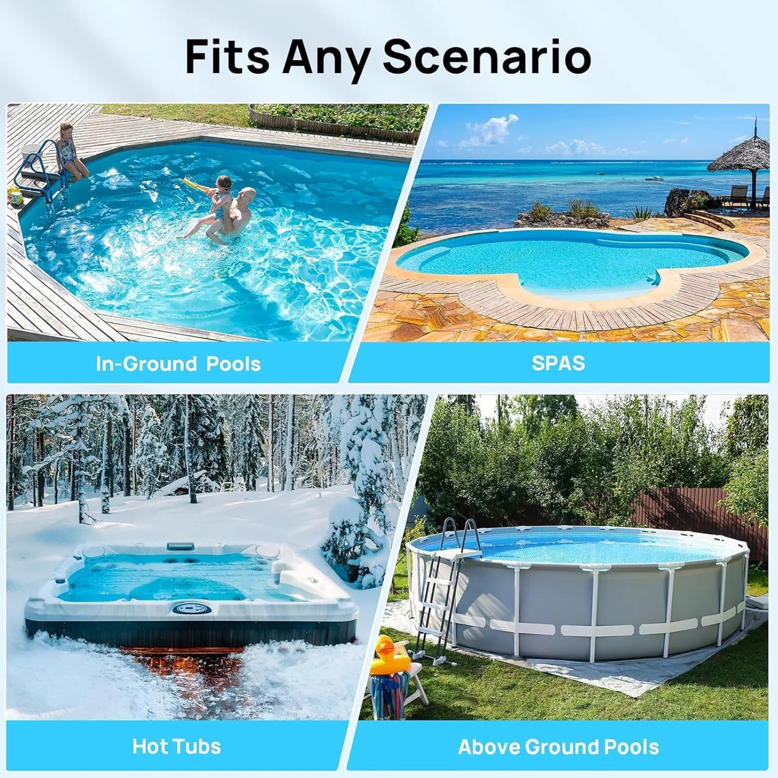 Cordless Handheld Pool Vacuum — Electric Spa & Hot Tub Cleaner