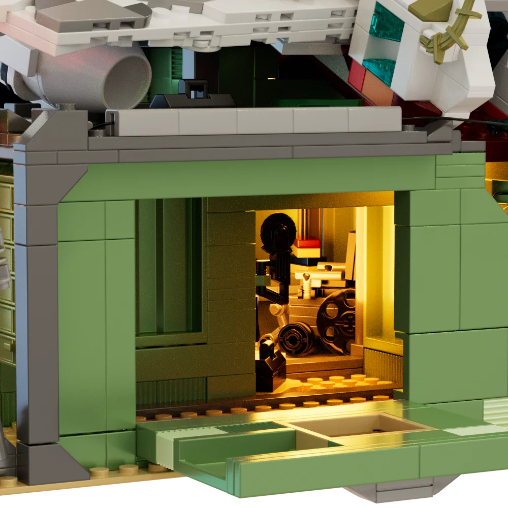 Wrecked Plane Pharmacy Building Blocks Set — 2076PCS DIY City Street Model