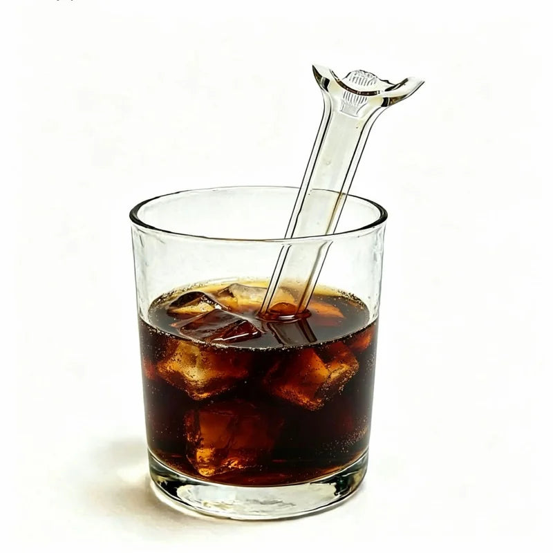 Reusable Glass Straws with Bubble Ends — 5.5-Inch Borosilicate Set
