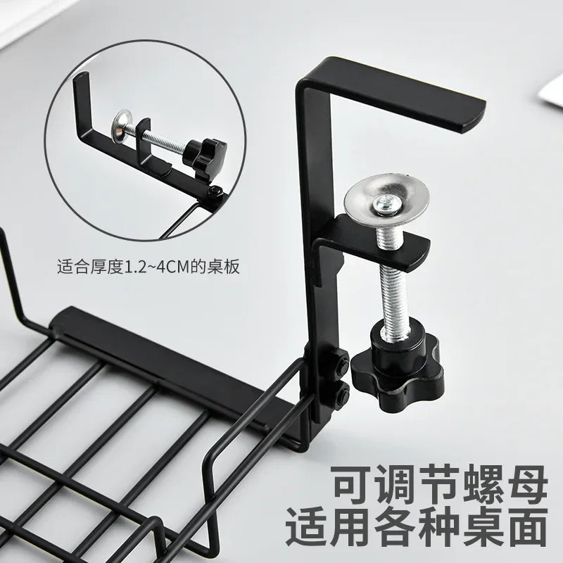 Under Desk Cable Management Tray — Metal Wire Organizer for Workspace