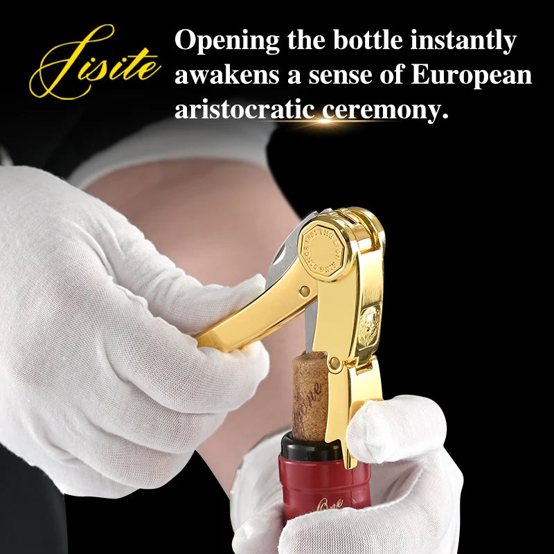 jisite Seahorse Wine Corkscrew — Multi-Functional Stainless Steel Opener