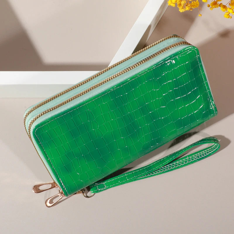 MADLEY Vintage Double Layer Clutch Wallet — Retro Organizer Wristlet