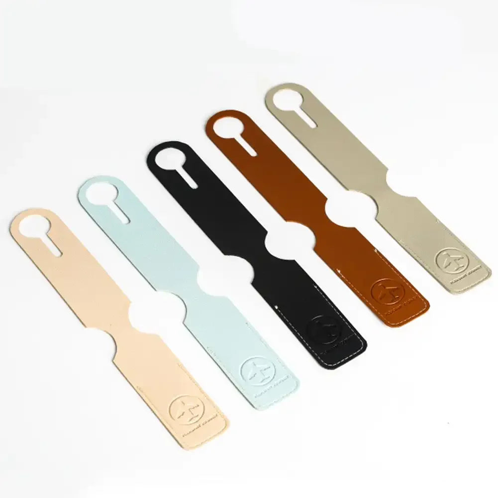 PU Leather Luggage Tag — Stylish Suitcase Identifier with ID Holder