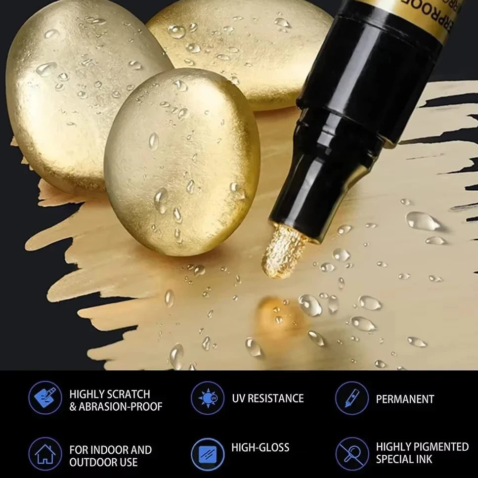Mirror Marker Pens — High Gloss Reflective Paint for DIY Crafts