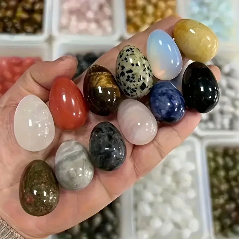 Polished Natural Egg Stones — Decorative Crystal Stones for Home or Aquarium