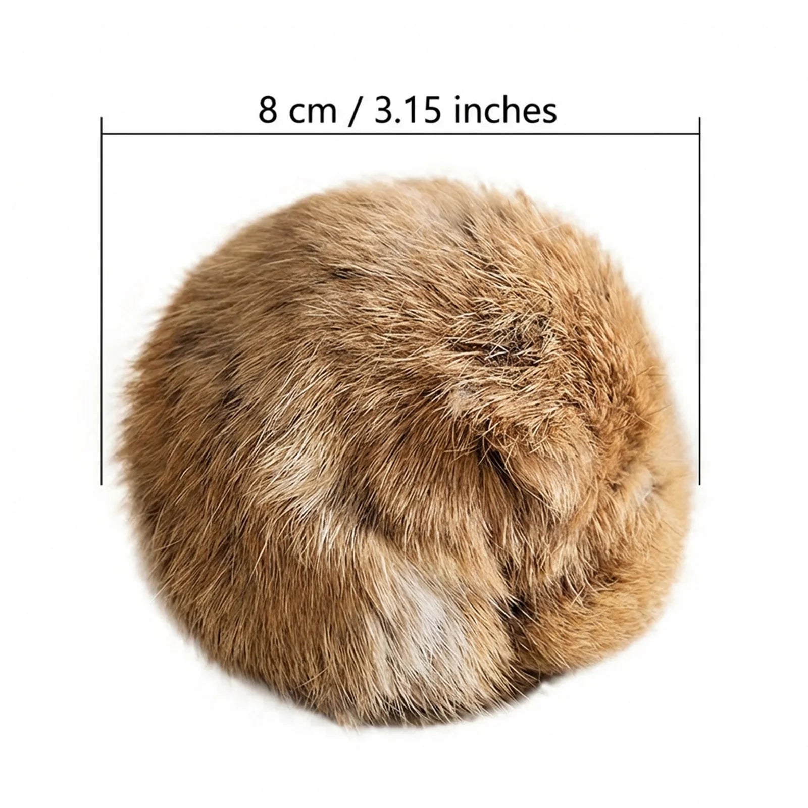Rabbit Fur Catnip Ball Toy — Interactive Plush Chasing Toy for Cats