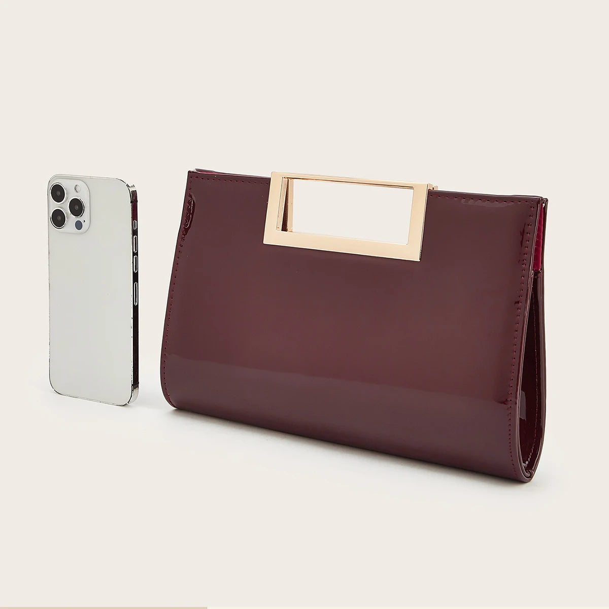 Women's Evening Clutch Bag — Elegant Small Square Purse with Chain
