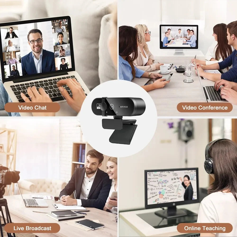 PHONEPACE 4K Full HD Webcam — High Resolution Video Camera with Auto Focus