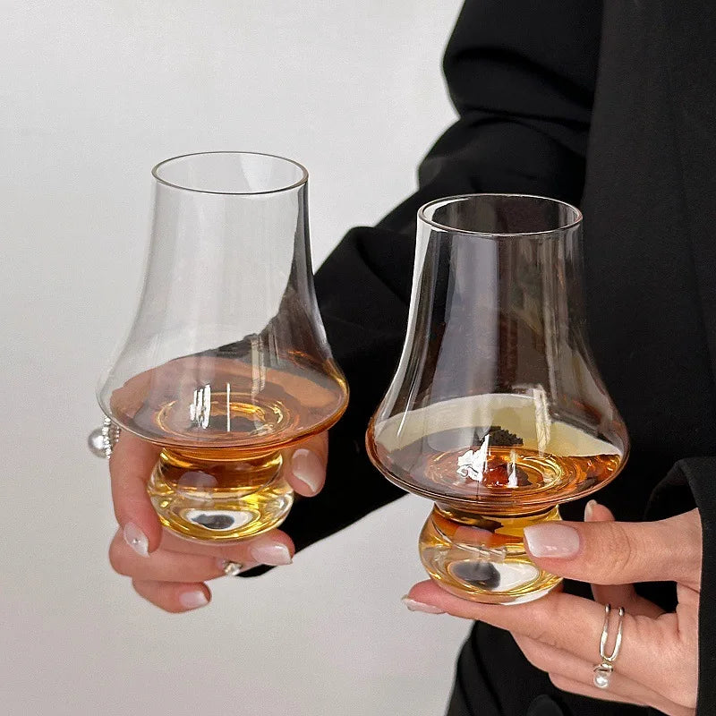 PDQ Crystal Whiskey Glass — Handmade Tulip Design Tasting Cup