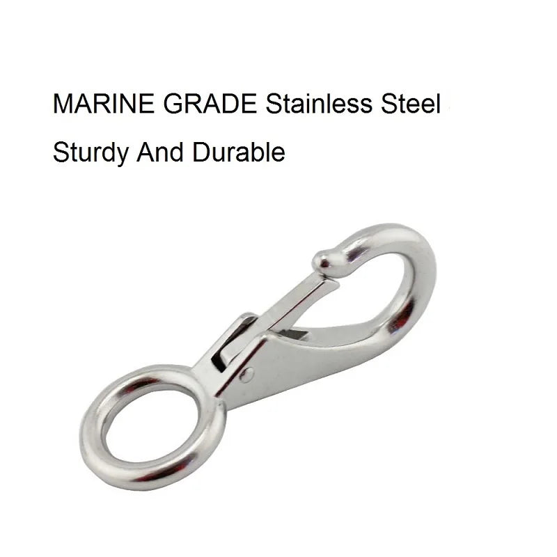 BOATXTD Stainless Steel Spring Snap Hook — Heavy Duty Marine Hardware