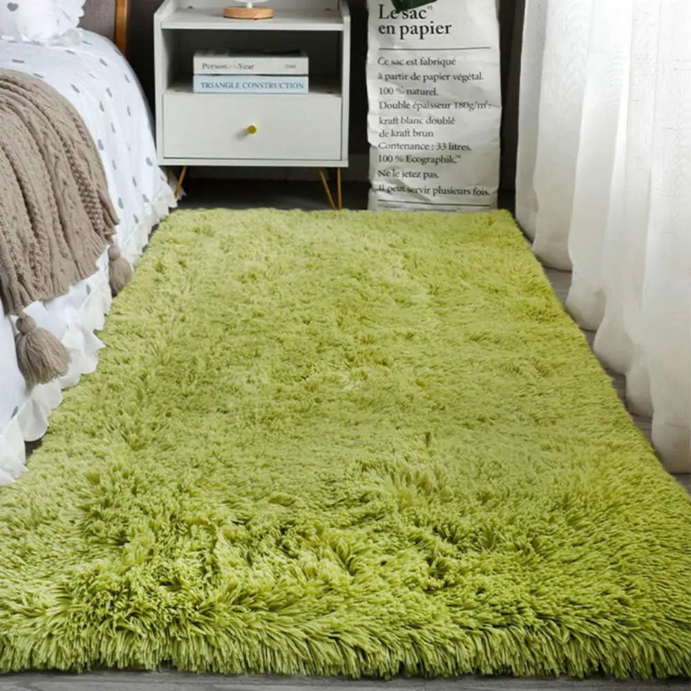 VIKAMA Silk and Wool Style Carpet — Solid Color Indoor & Outdoor Rug