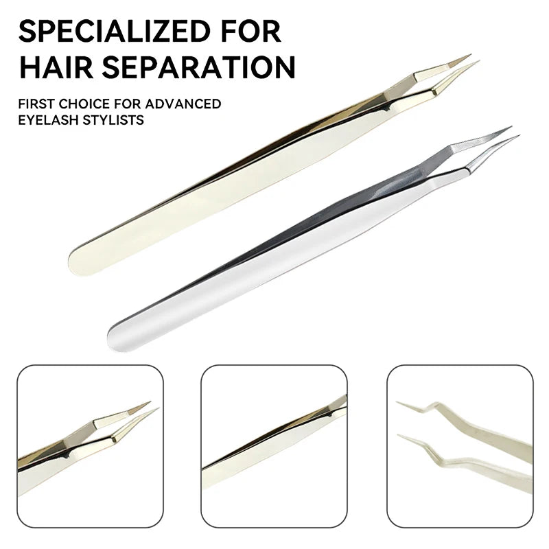 JETTING Lash Extension Tweezers — High Precision Stainless Steel Beauty Tool