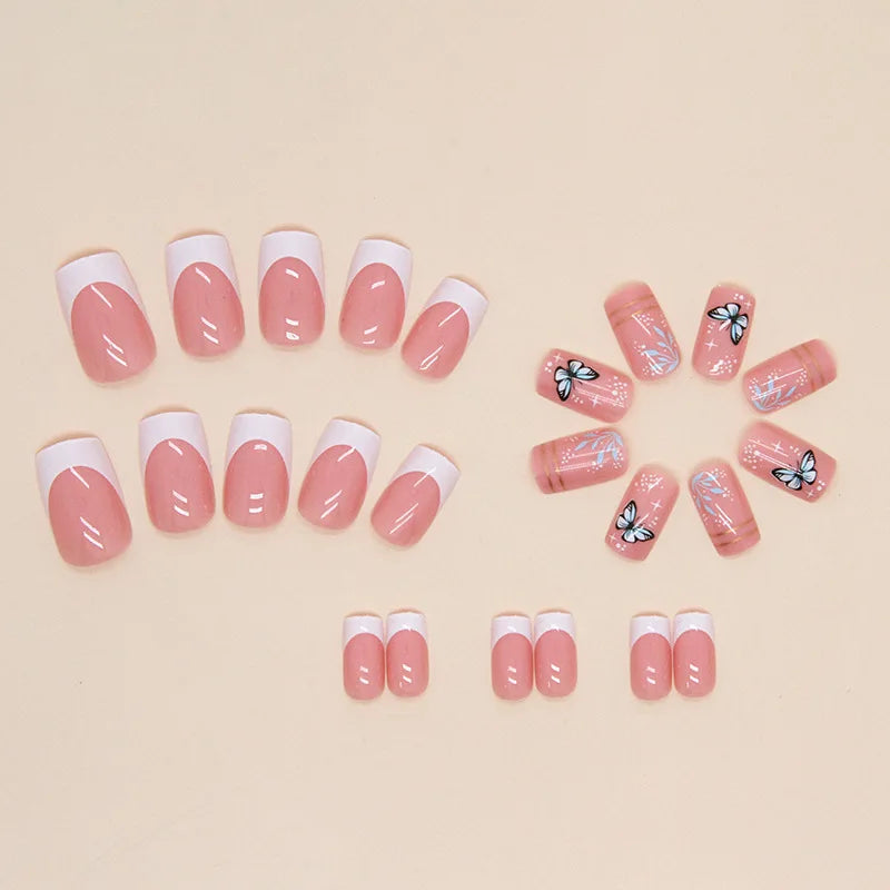 Coffin Shaped Press On Nails — 3D Printed Effect False Nail Set