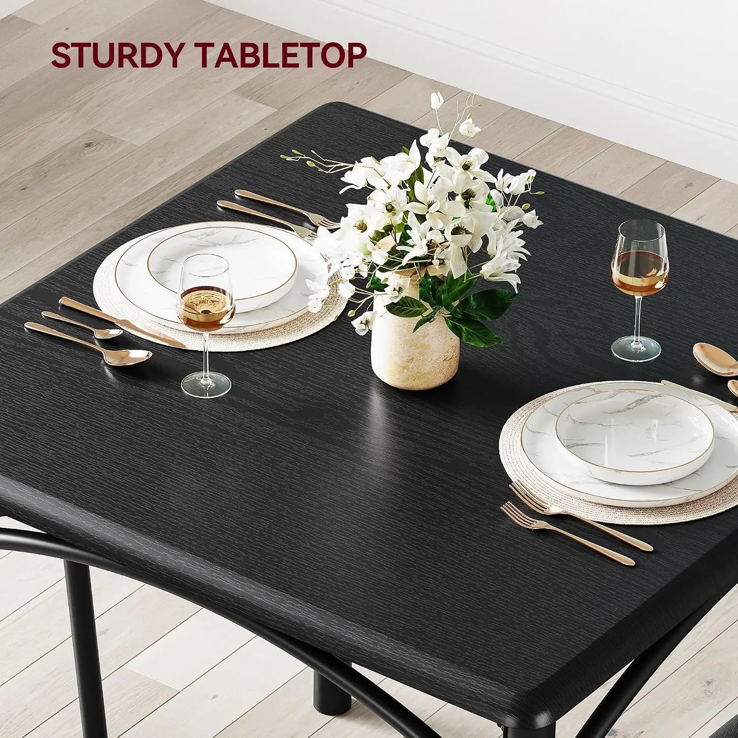 Garvee Square Dining Table Set — Modern Compact Furniture for Small Spaces
