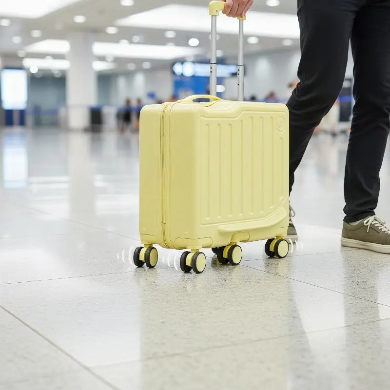 Shmacax Kids Rideable Rolling Suitcase — 20 Inch Carry On with Password Lock