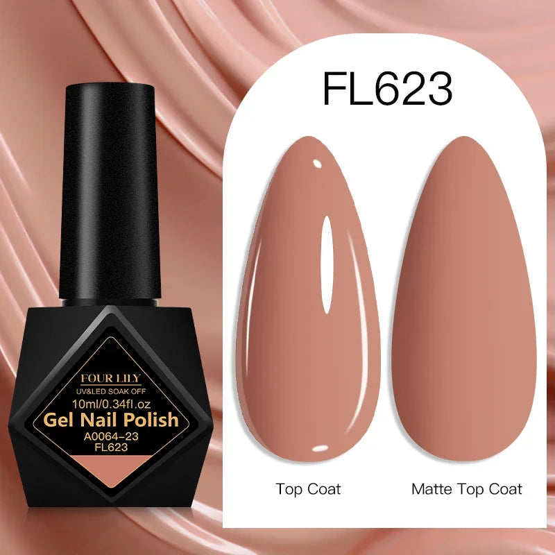 Four Lily Gel Nail Polish — Long Lasting Semi-Permanent Manicure Set