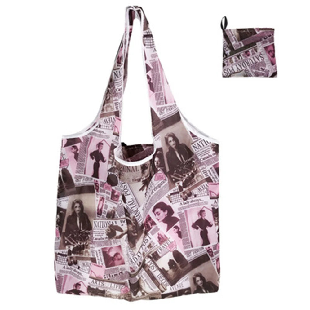 Reusable Foldable Tote Bag — Large Capacity Eco-Friendly Grocery Bag