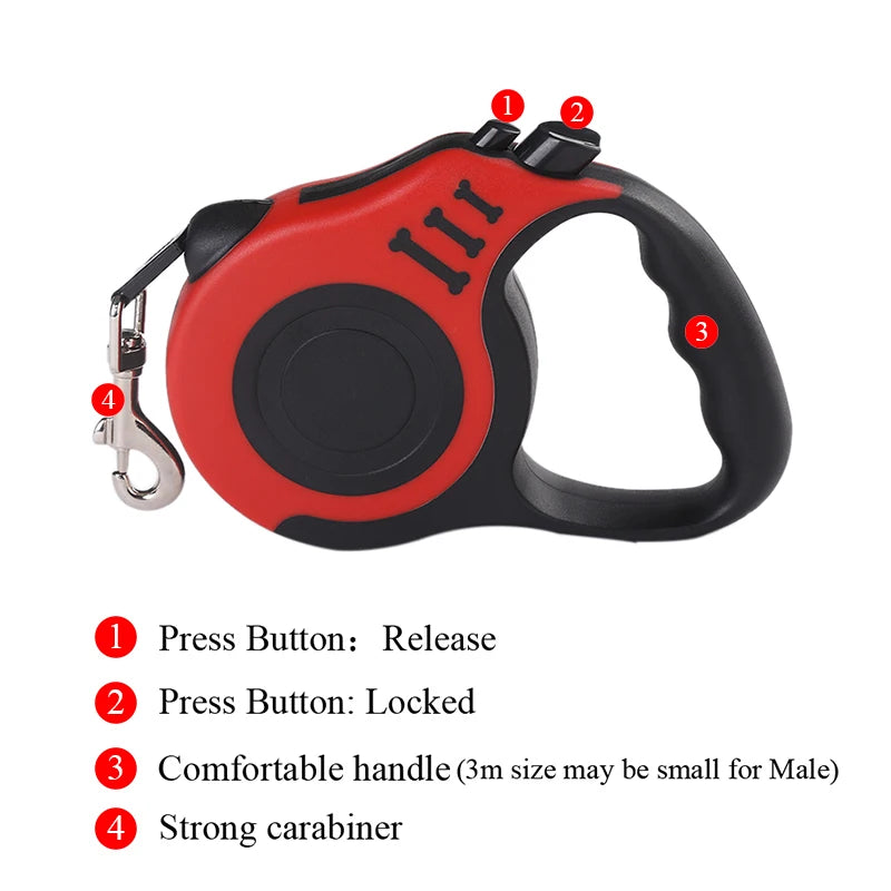 Holapet Retractable Pet Leash — Automatic Nylon Lead for Dogs and Cats