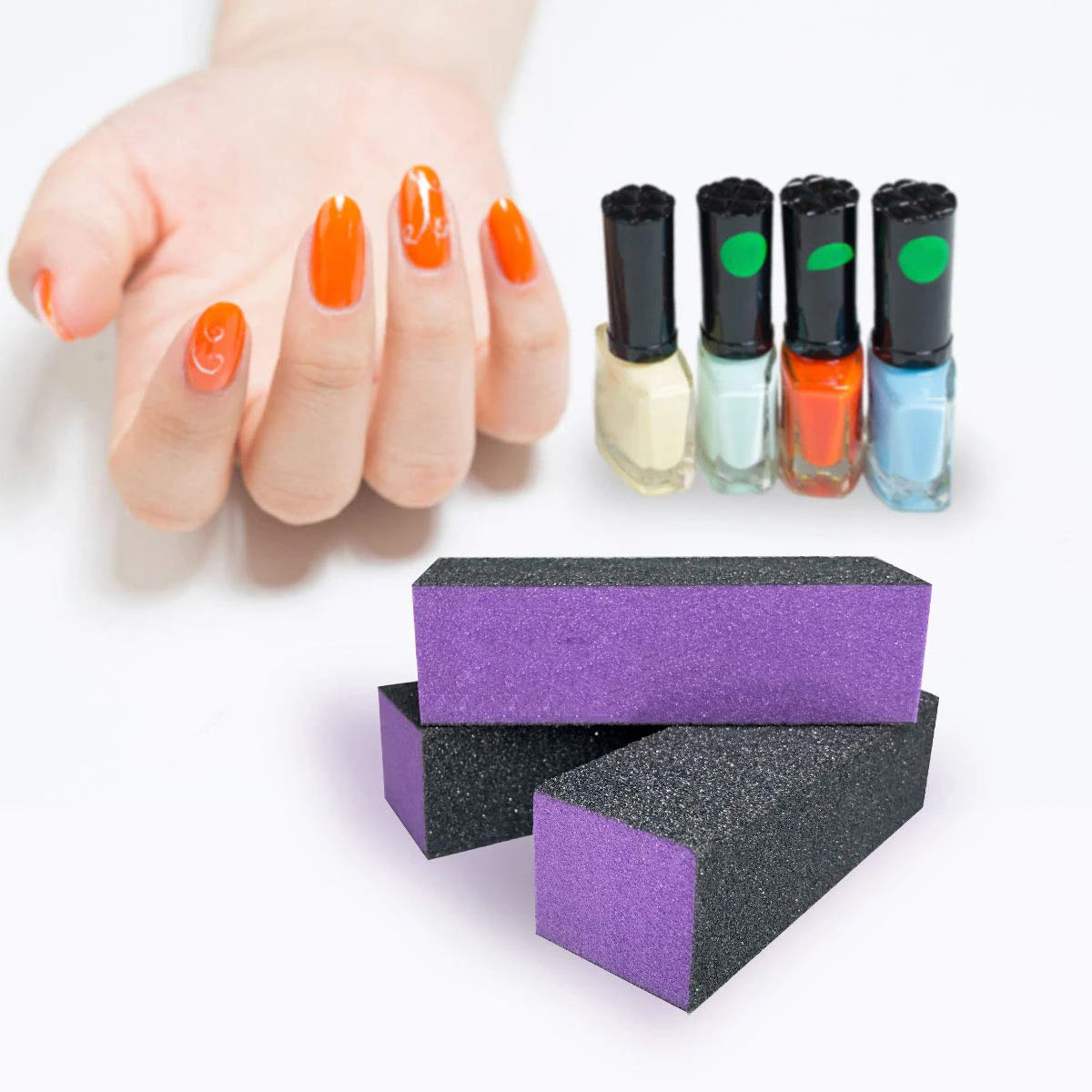 DWLOL Nail Buffer Sanding Blocks — Professional Manicure Buffing Files, 10 Pack