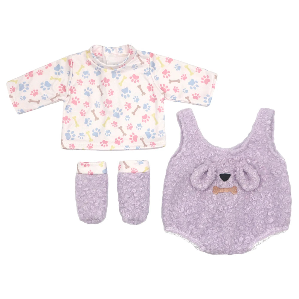 Kanvtoy Doll Clothing Sets — Cute Rompers and Shoes for 13-18 Inch Dolls
