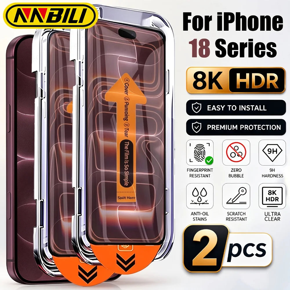 NNBILI Tempered Glass Screen Protectors — Ultra HD Full Coverage Defense