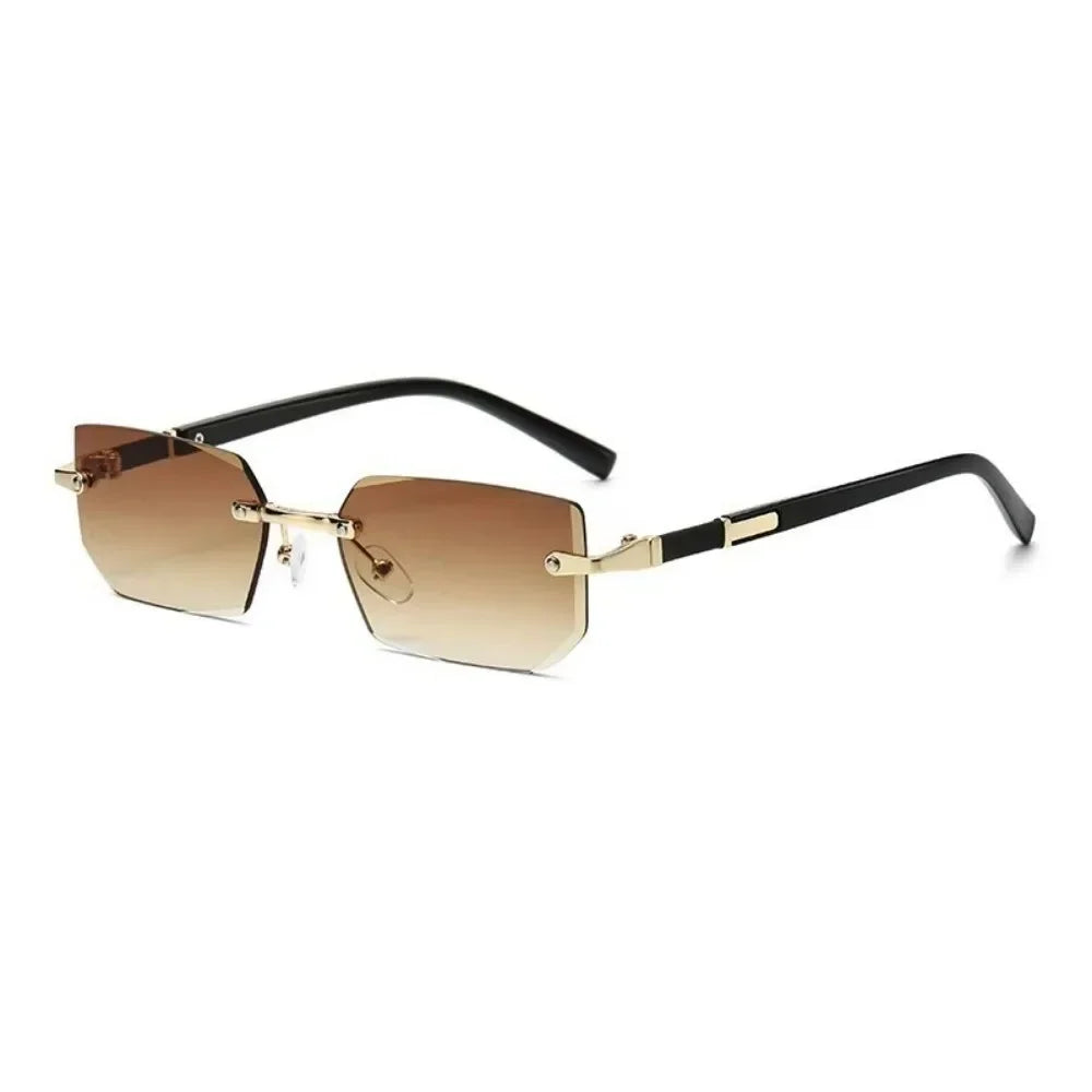 Z&L HOUSE Frameless Rectangular Sunglasses Set — 10-Piece Elegant Accessory Pack